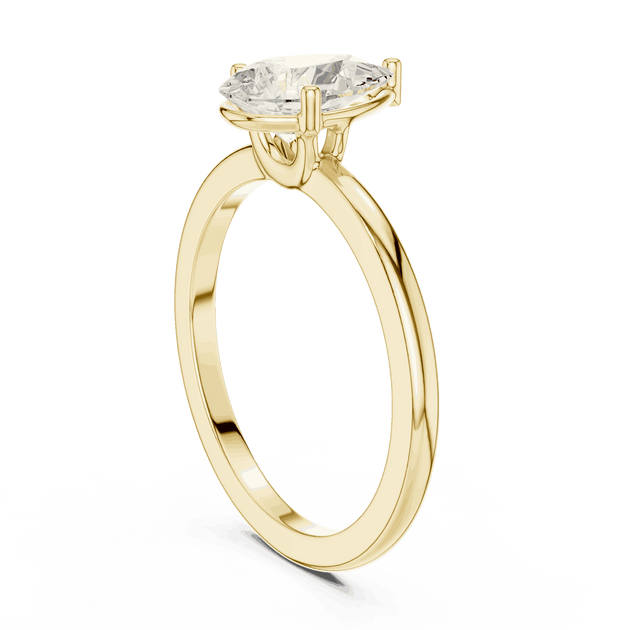Pear Cut Solitaire Engagement Ring - Timeless Elegance