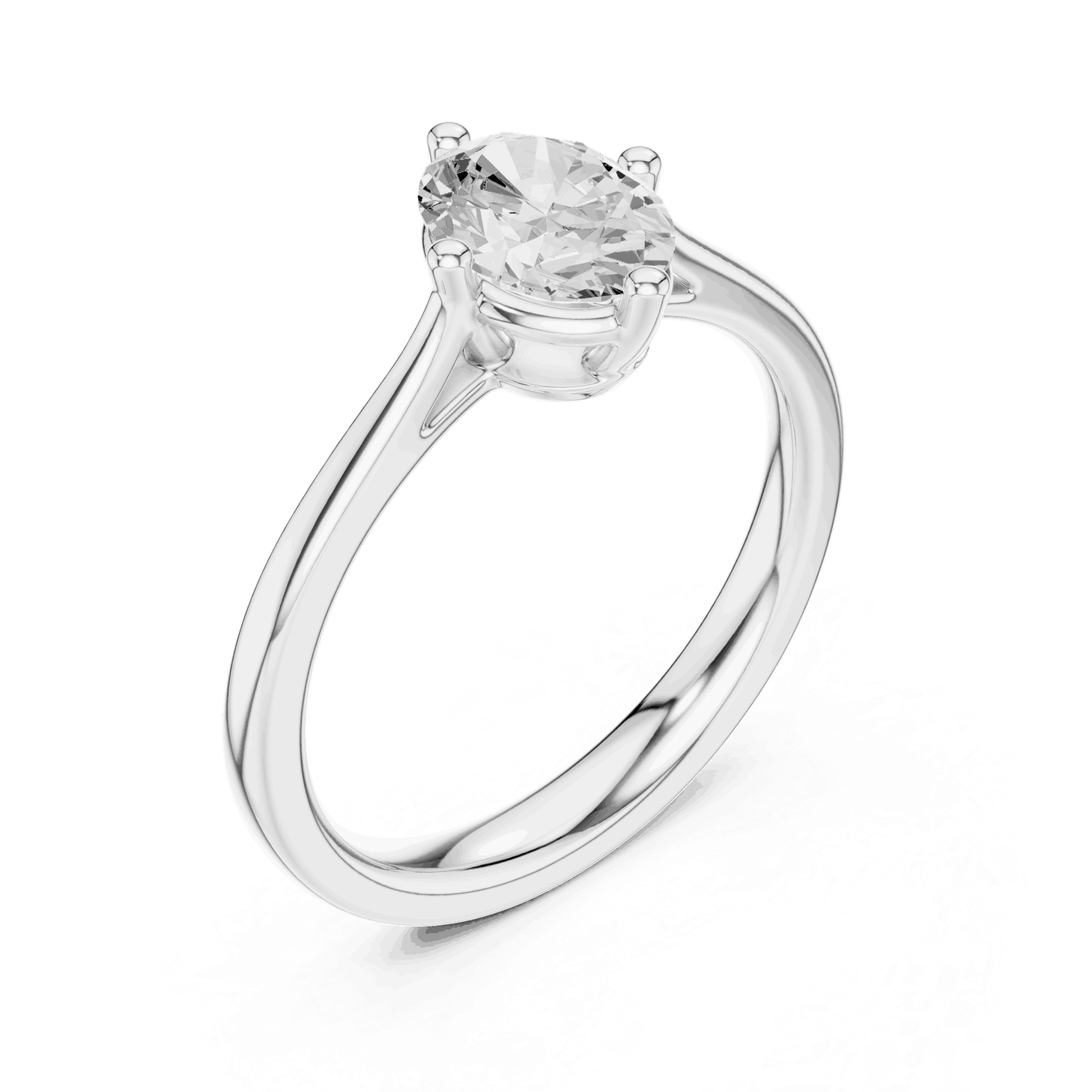 Oval Diamond Solitaire Brilliance Engagement Ring Rose Gold 18K | Lab Grown | Driona Jewels