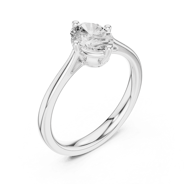 Oval Diamond Solitaire Brilliance Engagement Ring Rose Gold 18K | Lab Grown | Driona Jewels