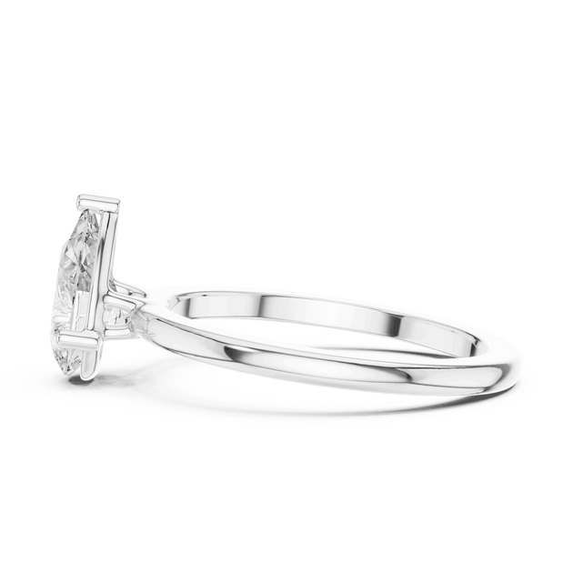 Pear Cut Solitaire Engagement Ring - Timeless Elegance