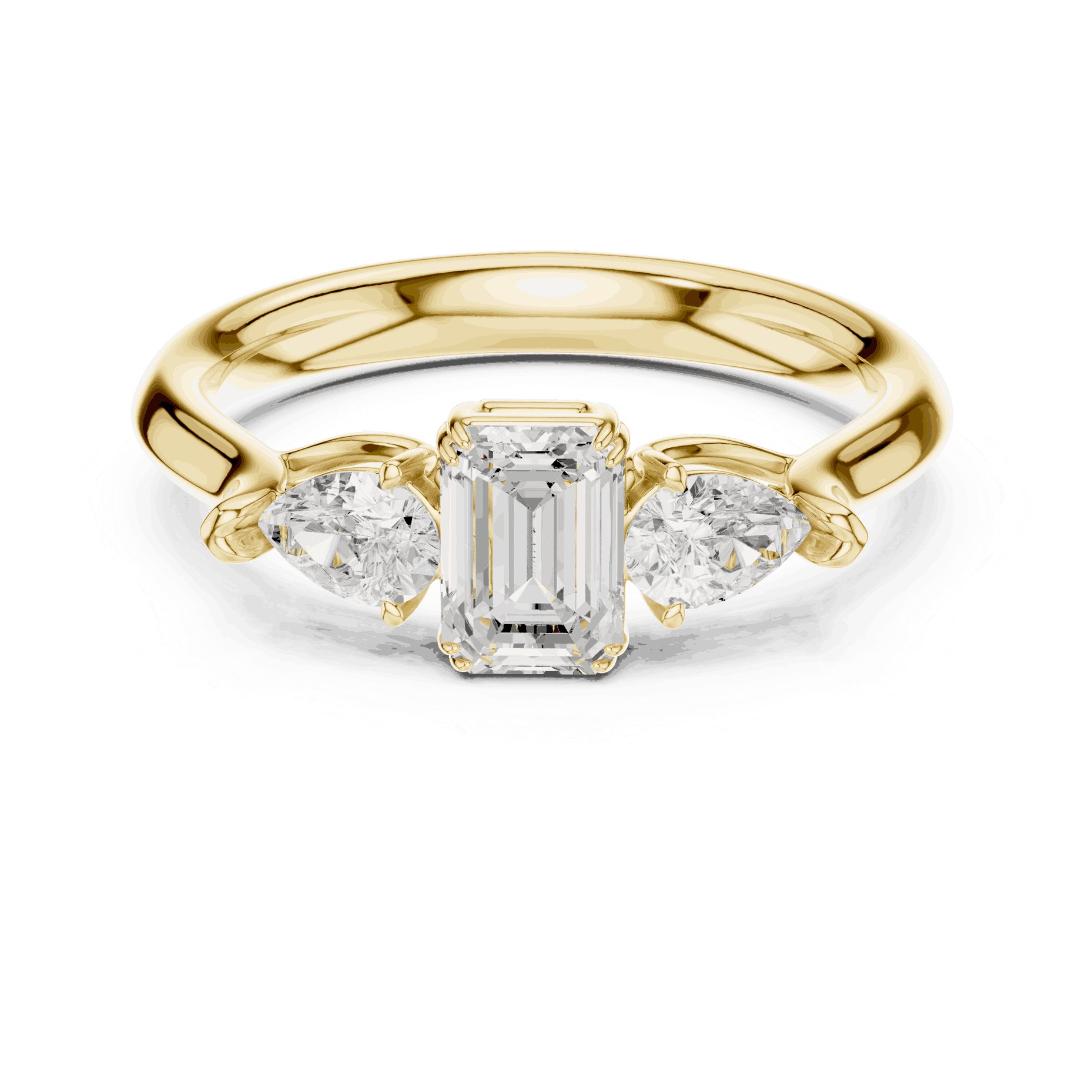 Oval Diamond Three Stone Engagement Ring Rose Gold 18K | Lab Grown | Driona Jewels