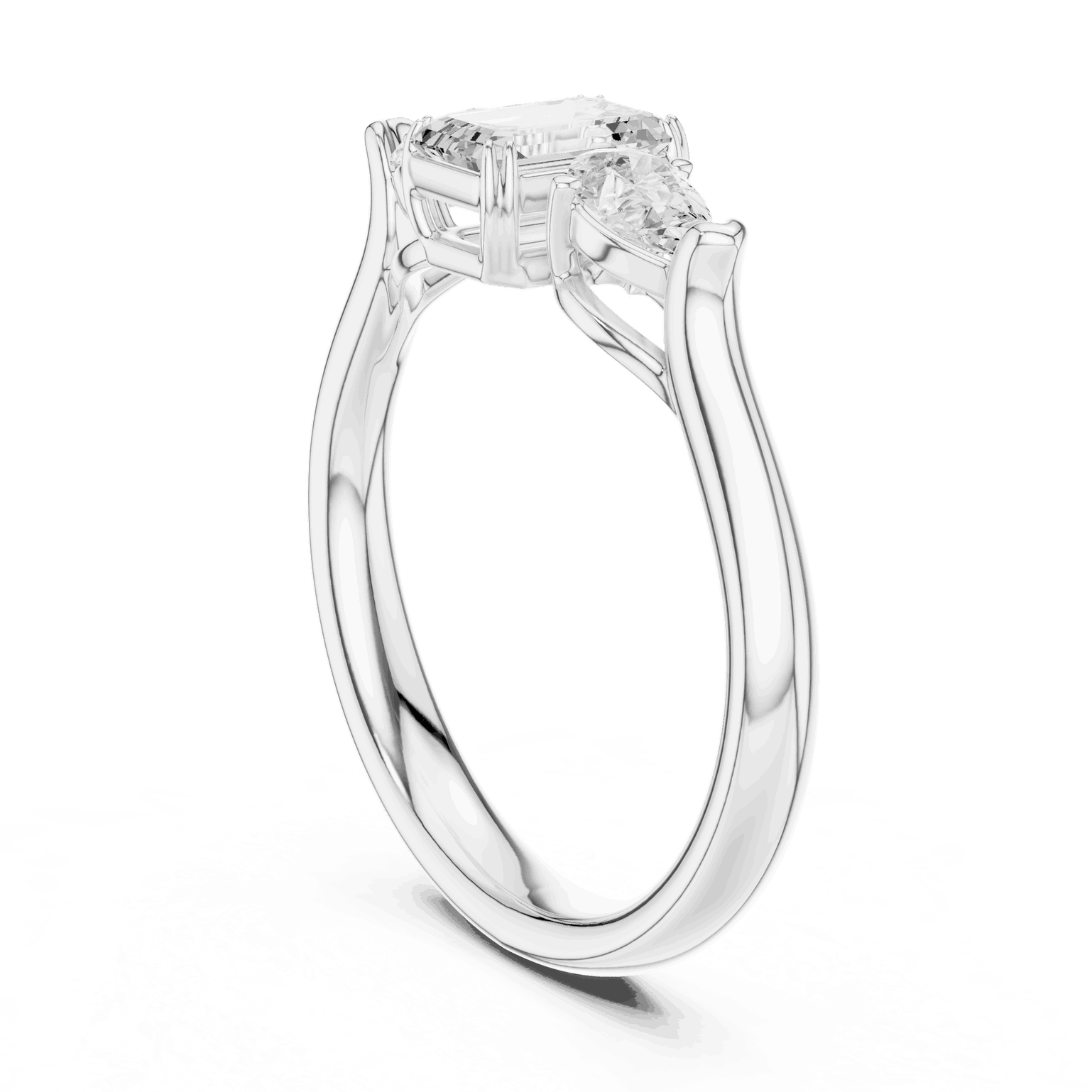 Oval Diamond Three Stone Engagement Ring Rose Gold 18K | Lab Grown | Driona Jewels