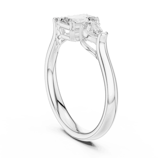 Oval Diamond Three Stone Engagement Ring Rose Gold 18K | Lab Grown | Driona Jewels