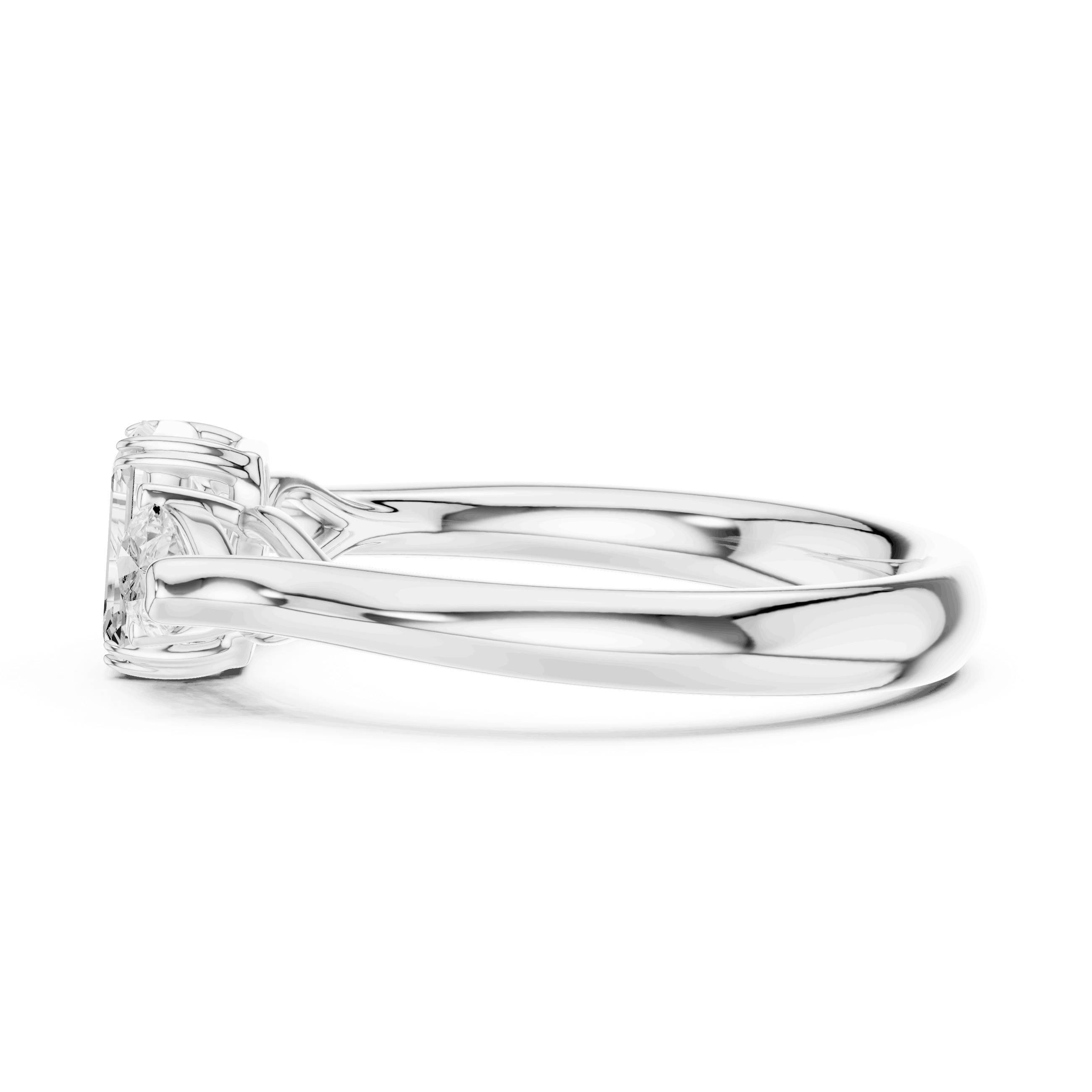 Oval Diamond Three Stone Engagement Ring Rose Gold 18K | Lab Grown | Driona Jewels