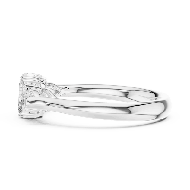 Oval Diamond Three Stone Engagement Ring Rose Gold 18K | Lab Grown | Driona Jewels