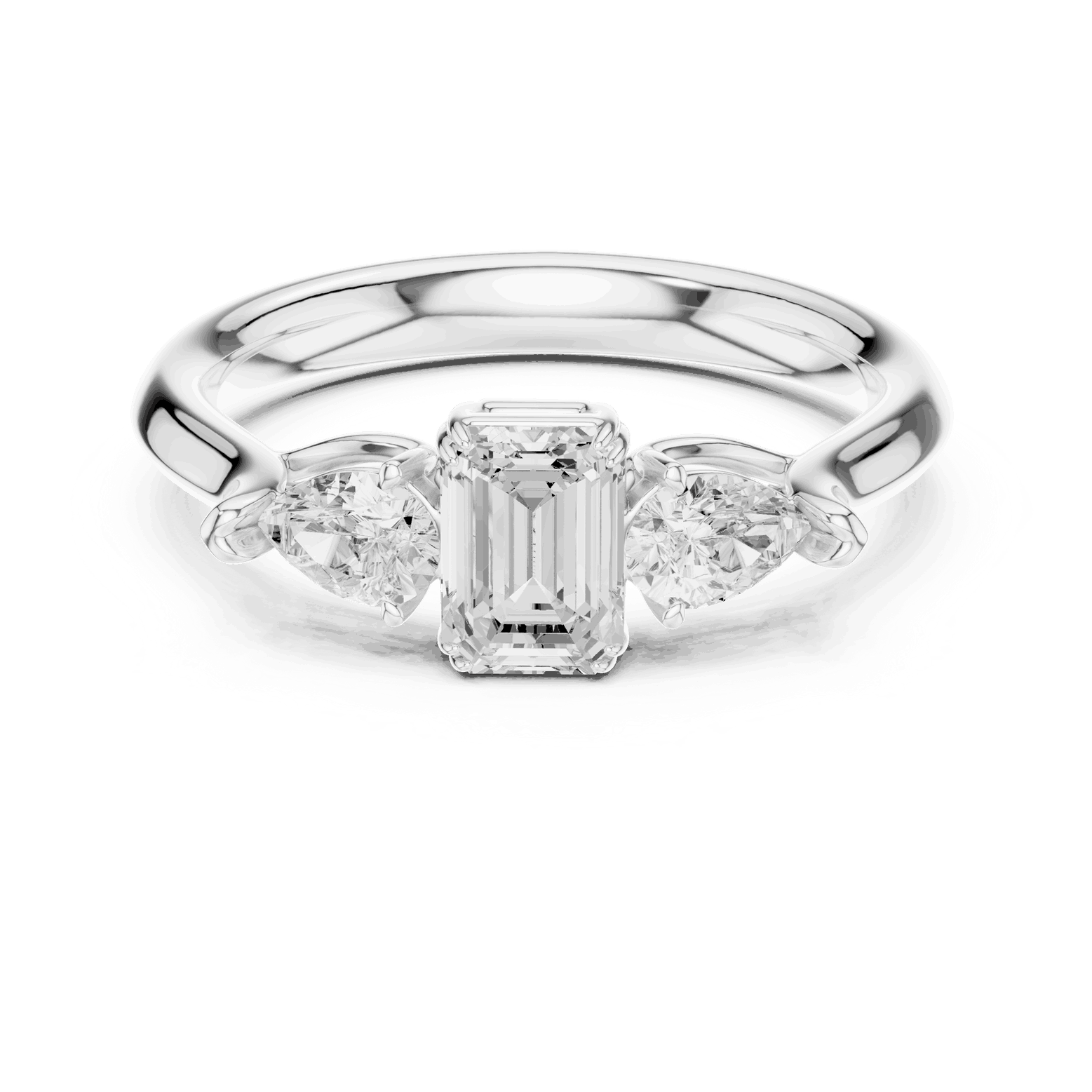 Oval Diamond Three Stone Engagement Ring Rose Gold 18K | Lab Grown | Driona Jewels