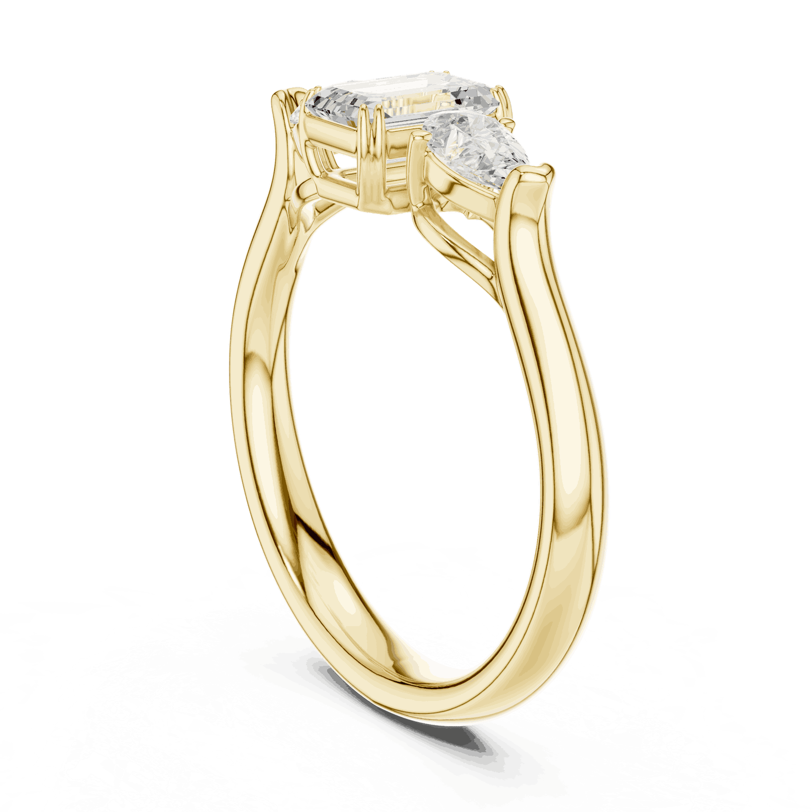 Oval Diamond Three Stone Engagement Ring Rose Gold 18K | Lab Grown | Driona Jewels