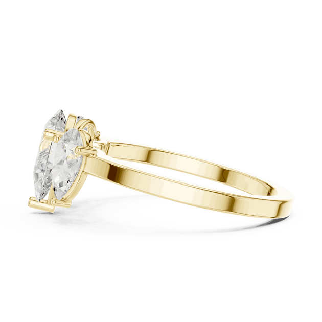 Oval Diamond Toi Et Moi Engagement Ring Rose Gold 18K | Lab Grown | Driona Jewels