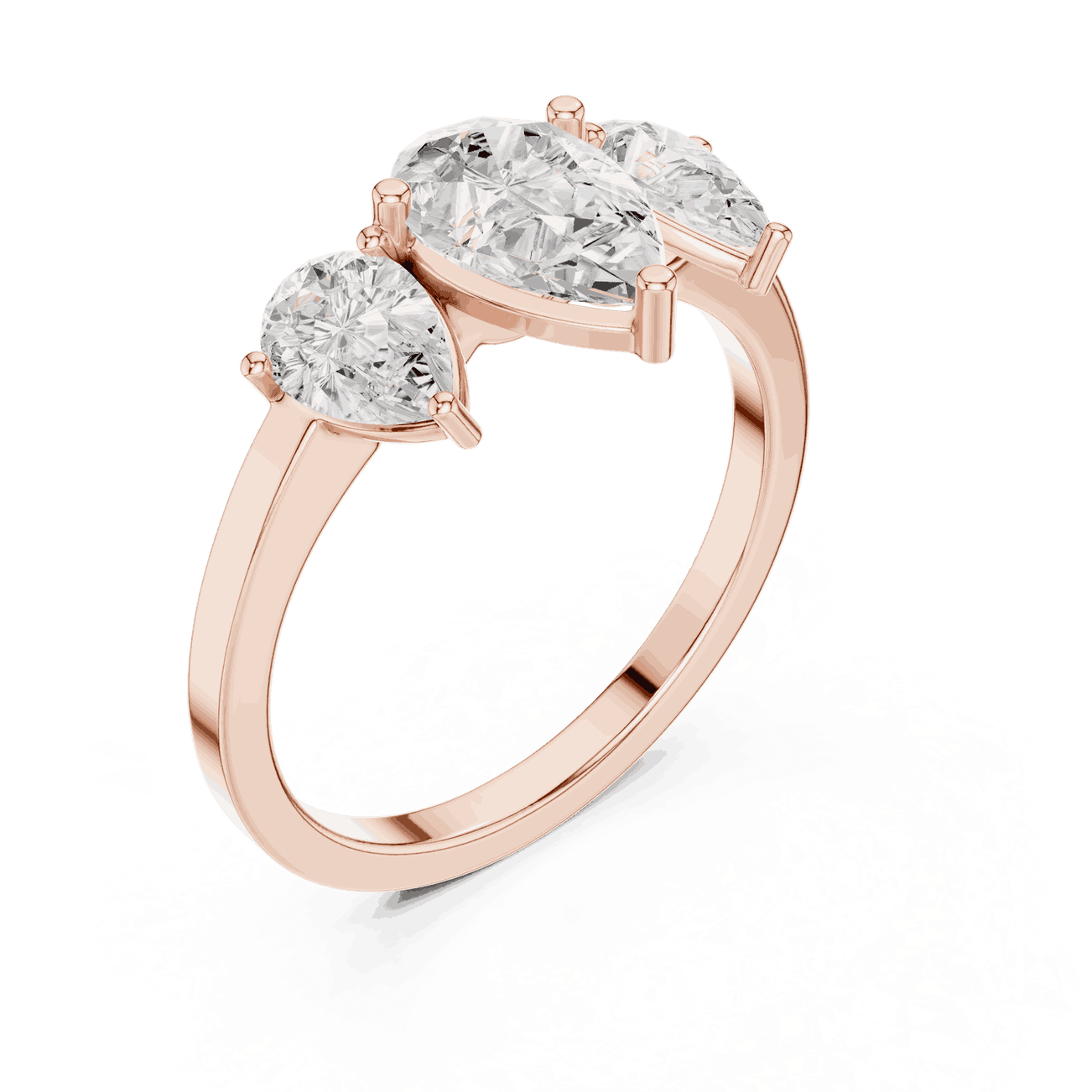 Oval Diamond Toi Et Moi Engagement Ring Rose Gold 18K | Lab Grown | Driona Jewels
