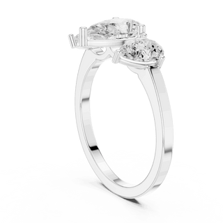 Oval Diamond Toi Et Moi Engagement Ring Rose Gold 18K | Lab Grown | Driona Jewels