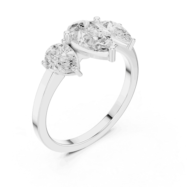 Oval Diamond Toi Et Moi Engagement Ring Rose Gold 18K | Lab Grown | Driona Jewels