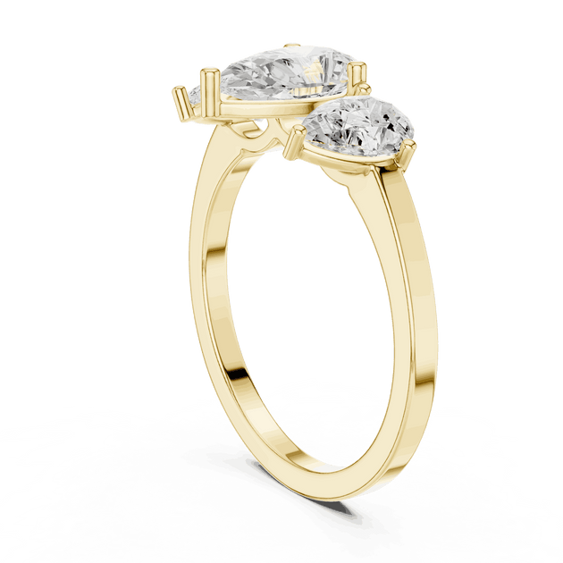 Oval Diamond Toi Et Moi Engagement Ring Rose Gold 18K | Lab Grown | Driona Jewels
