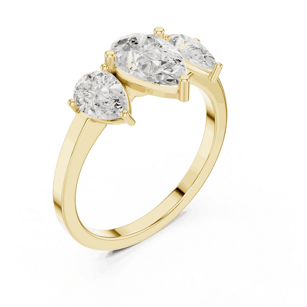 Oval Diamond Toi Et Moi Engagement Ring Rose Gold 18K | Lab Grown | Driona Jewels