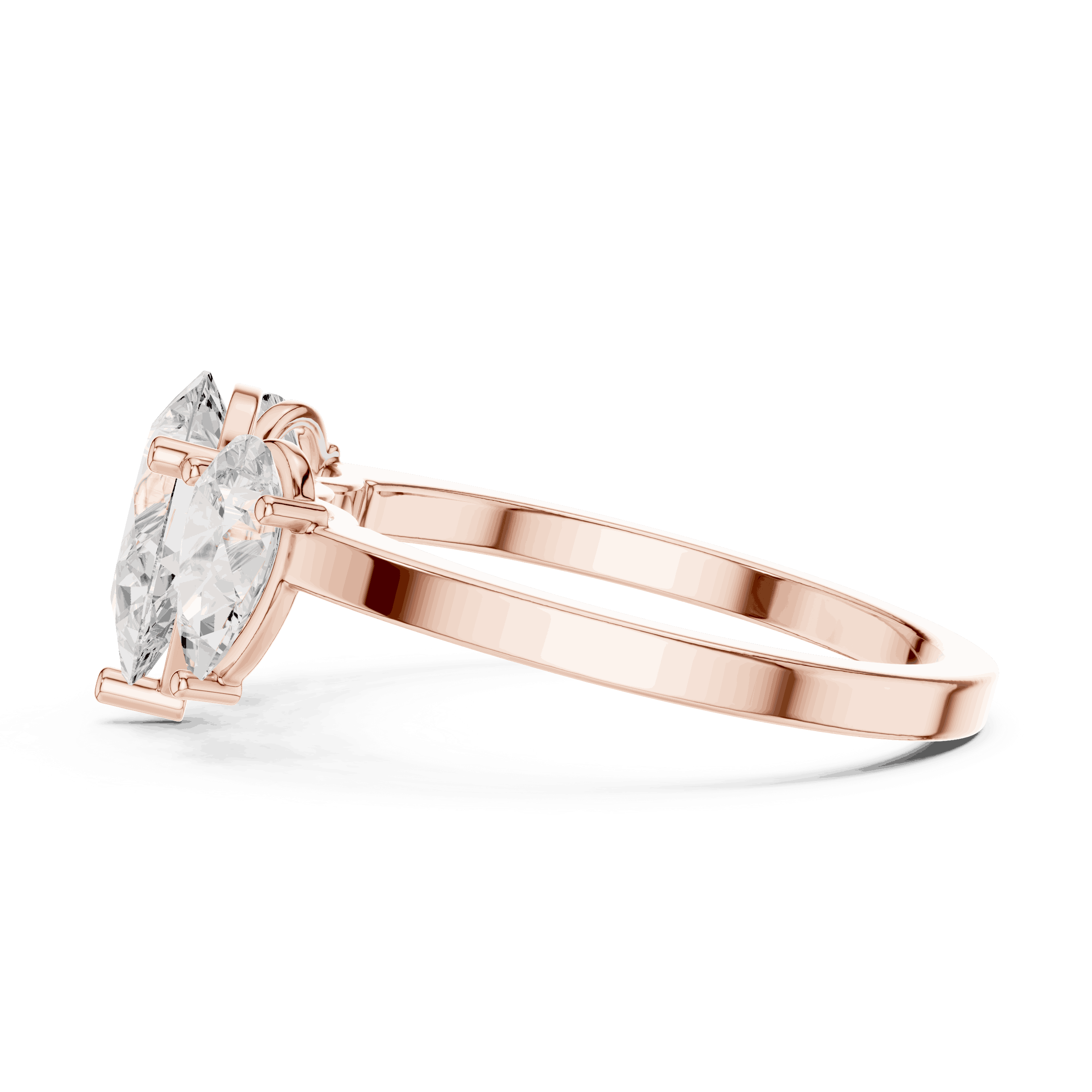 Oval Diamond Toi Et Moi Engagement Ring Rose Gold 18K | Lab Grown | Driona Jewels