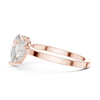 Oval Diamond Toi Et Moi Engagement Ring Rose Gold 18K | Lab Grown | Driona Jewels
