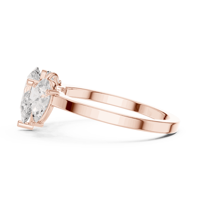 Oval Diamond Toi Et Moi Engagement Ring Rose Gold 18K | Lab Grown | Driona Jewels