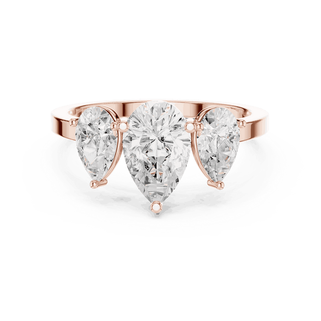 Oval Diamond Toi Et Moi Engagement Ring Rose Gold 18K | Lab Grown | Driona Jewels