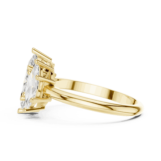 Oval Diamond Toi Et Moi Pear Engagement Ring Rose Gold 18K | Lab Grown | Driona Jewels