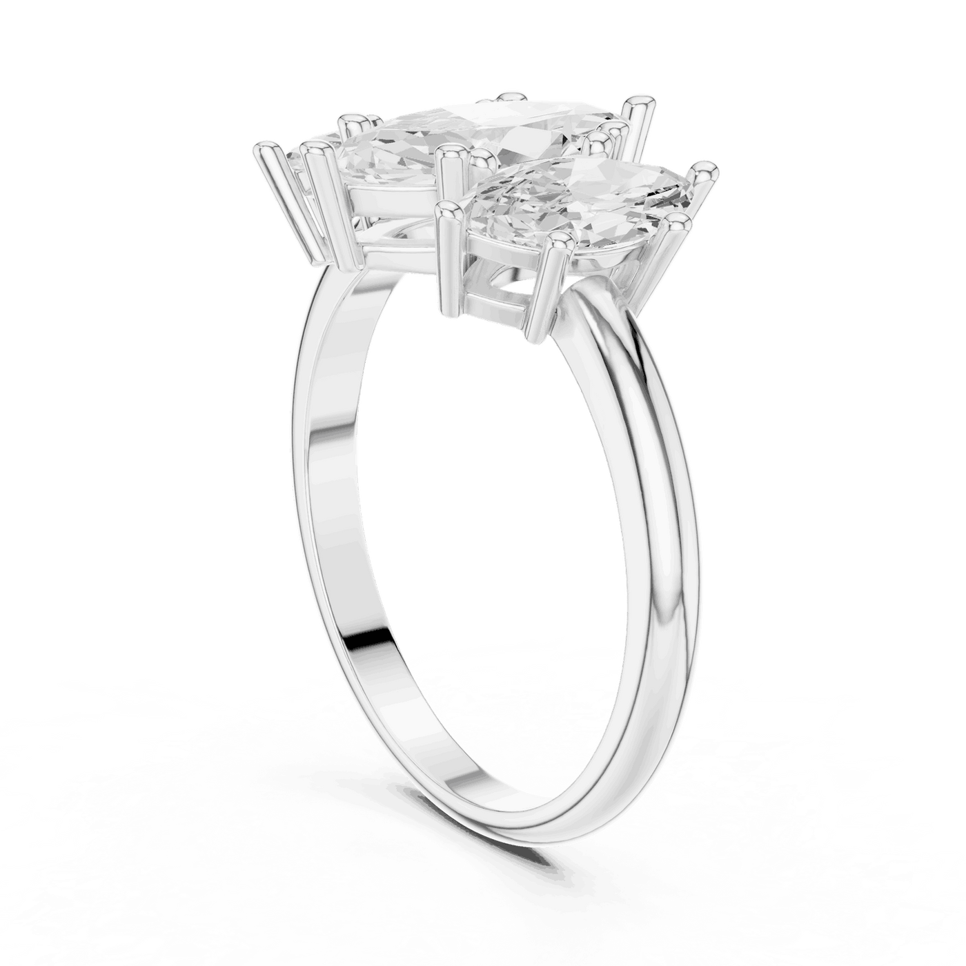Oval Diamond Toi Et Moi Pear Engagement Ring Rose Gold 18K | Lab Grown | Driona Jewels