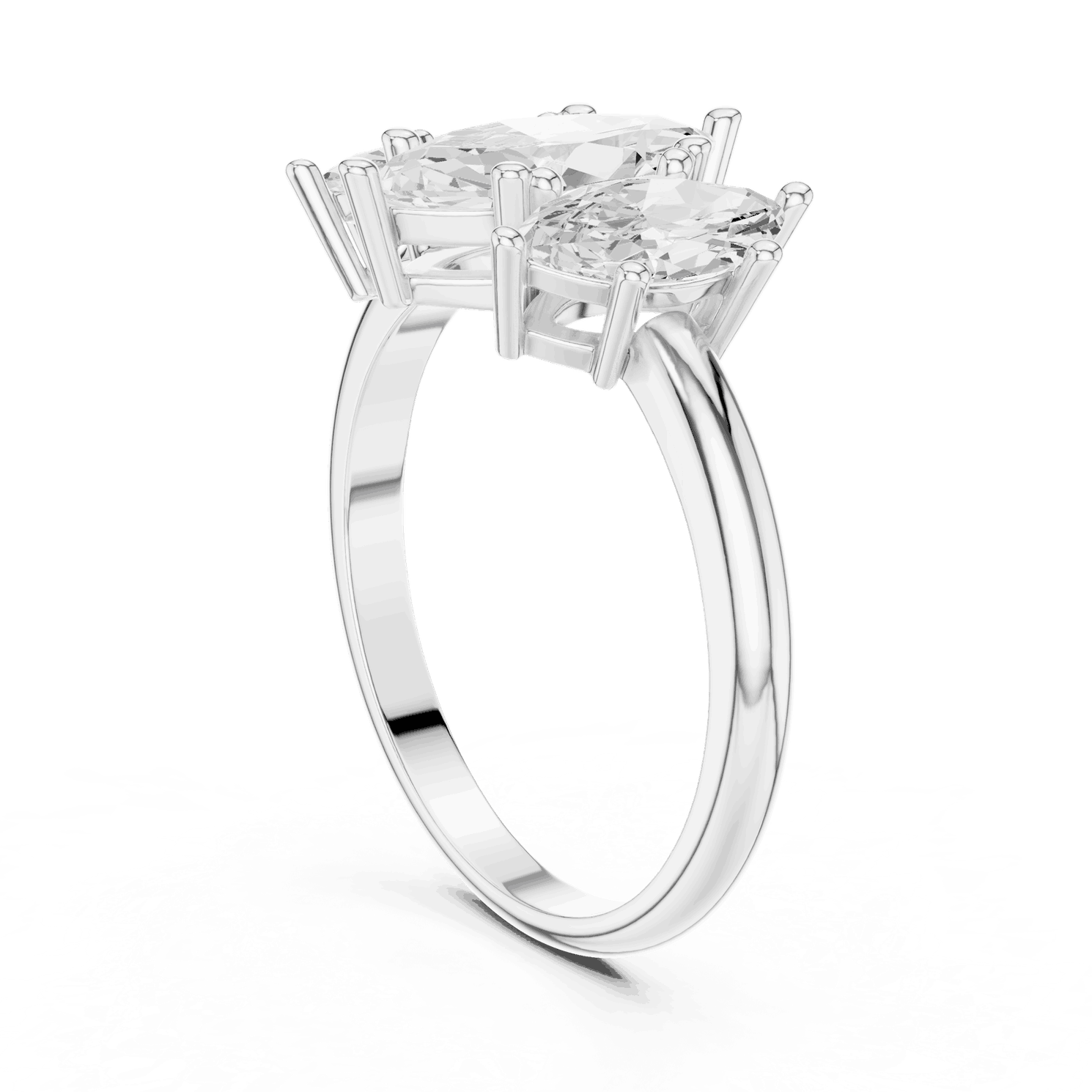 Oval Diamond Toi Et Moi Pear Engagement Ring Rose Gold 18K | Lab Grown | Driona Jewels