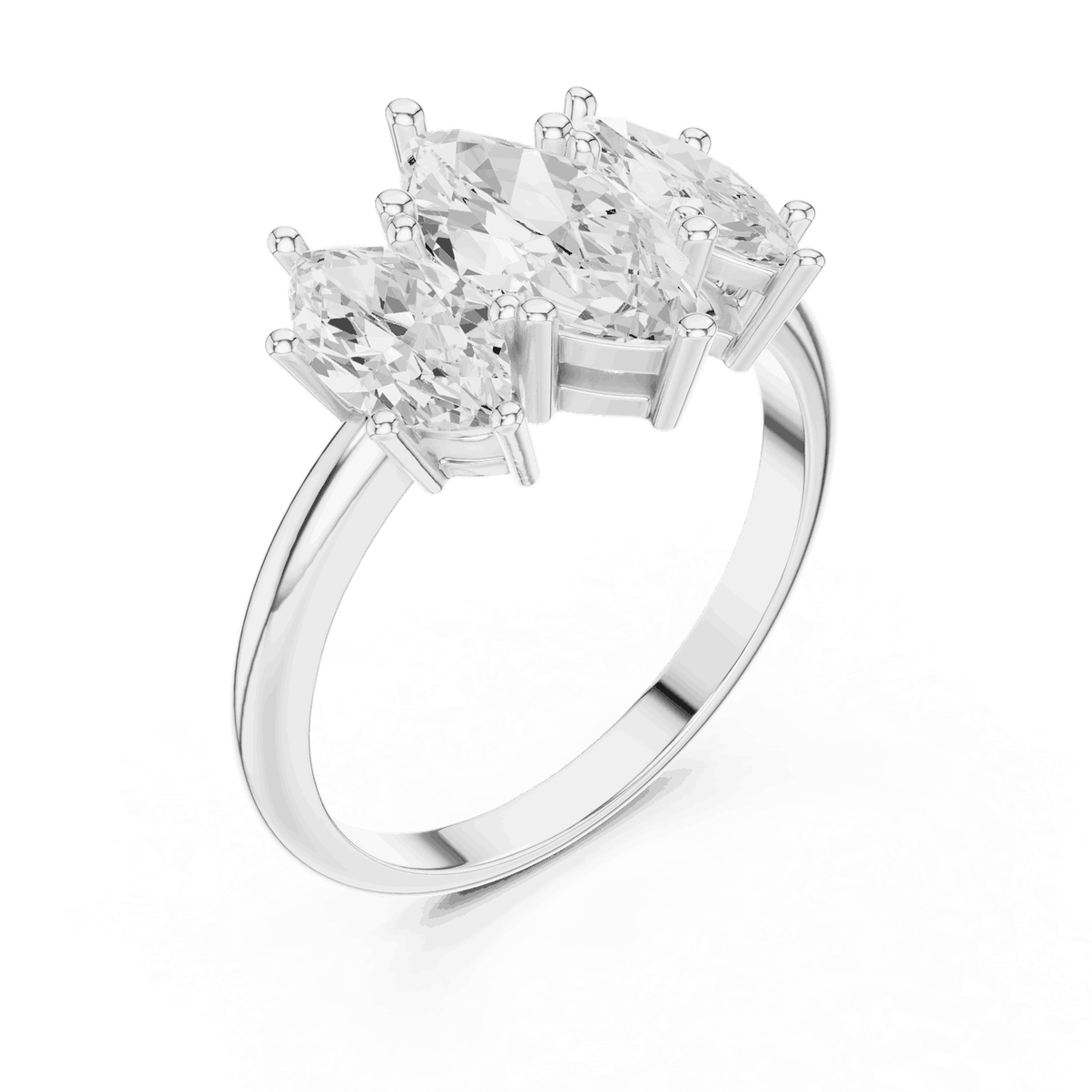 Oval Diamond Toi Et Moi Pear Engagement Ring Rose Gold 18K | Lab Grown | Driona Jewels