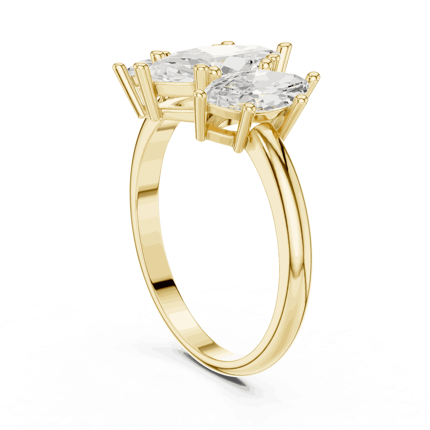 Oval Diamond Toi Et Moi Pear Engagement Ring Rose Gold 18K | Lab Grown | Driona Jewels