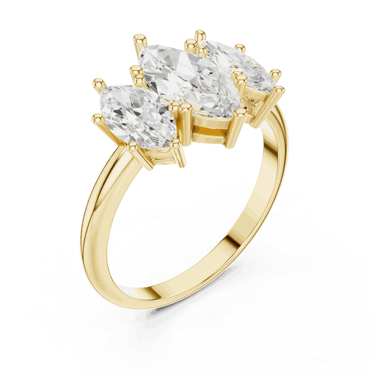 Oval Diamond Toi Et Moi Pear Engagement Ring Rose Gold 18K | Lab Grown | Driona Jewels