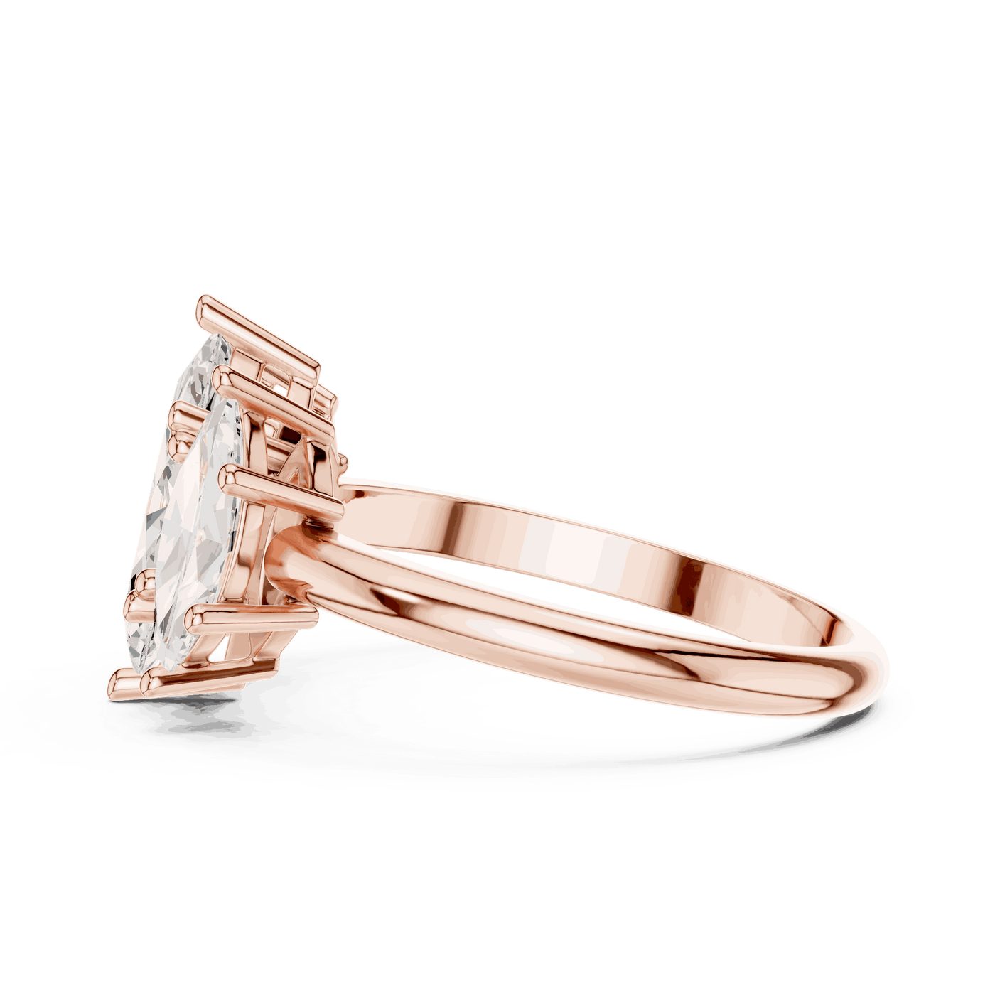 Oval Diamond Toi Et Moi Pear Engagement Ring Rose Gold 18K | Lab Grown | Driona Jewels