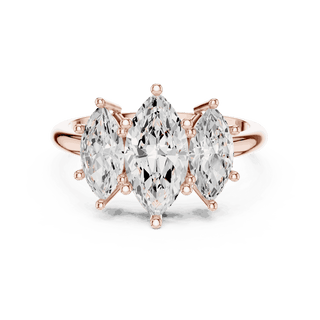 Oval Diamond Toi Et Moi Pear Engagement Ring Rose Gold 18K | Lab Grown | Driona Jewels