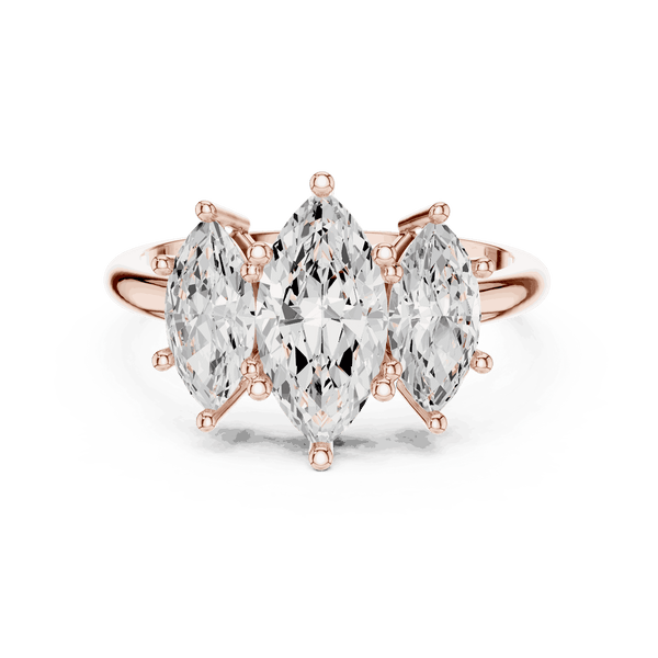 Oval Diamond Toi Et Moi Pear Engagement Ring Rose Gold 18K | Lab Grown | Driona Jewels
