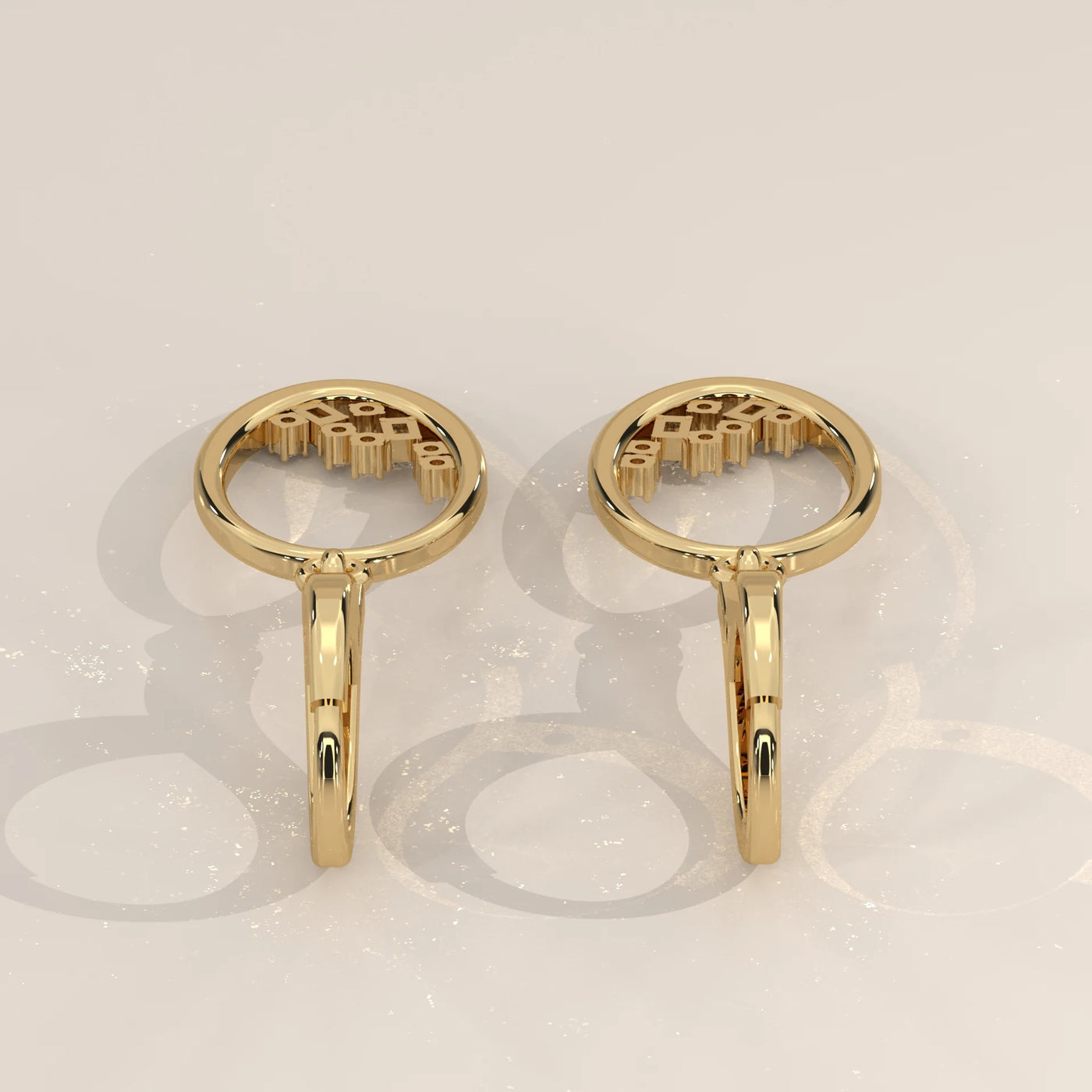 Side Profile: Oval Diamond Dangle Earrings with Prong Setting in Yellow Gold – Lab Grown – Driona Jewels