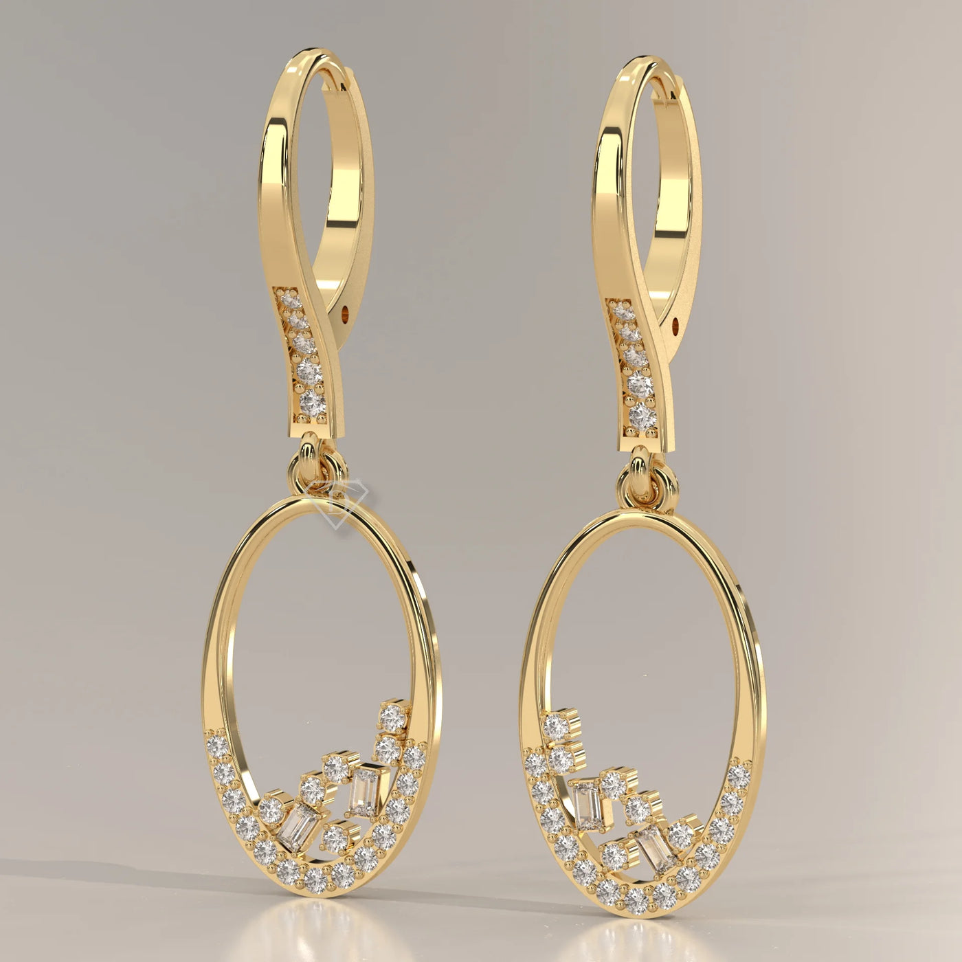 Stone Detail: Oval Lab Grown Diamonds in Prong Setting – Yellow Gold – Driona Jewels