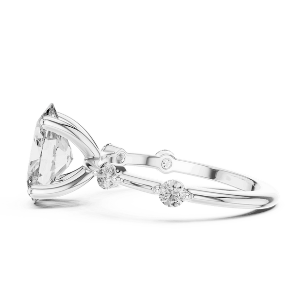 Oval Lab-Grown Diamond Bridal Engagement Ring in 14k Gold
