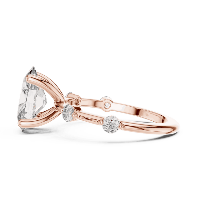 Oval Lab-Grown Diamond Bridal Engagement Ring in 14k Gold