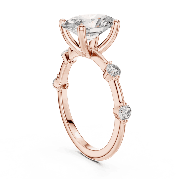 Oval Lab-Grown Diamond Bridal Engagement Ring in 14k Gold