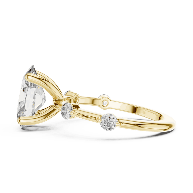 Oval Lab-Grown Diamond Bridal Engagement Ring in 14k Gold