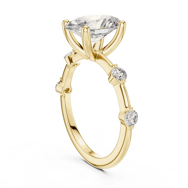 Oval Lab-Grown Diamond Bridal Engagement Ring in 14k Gold