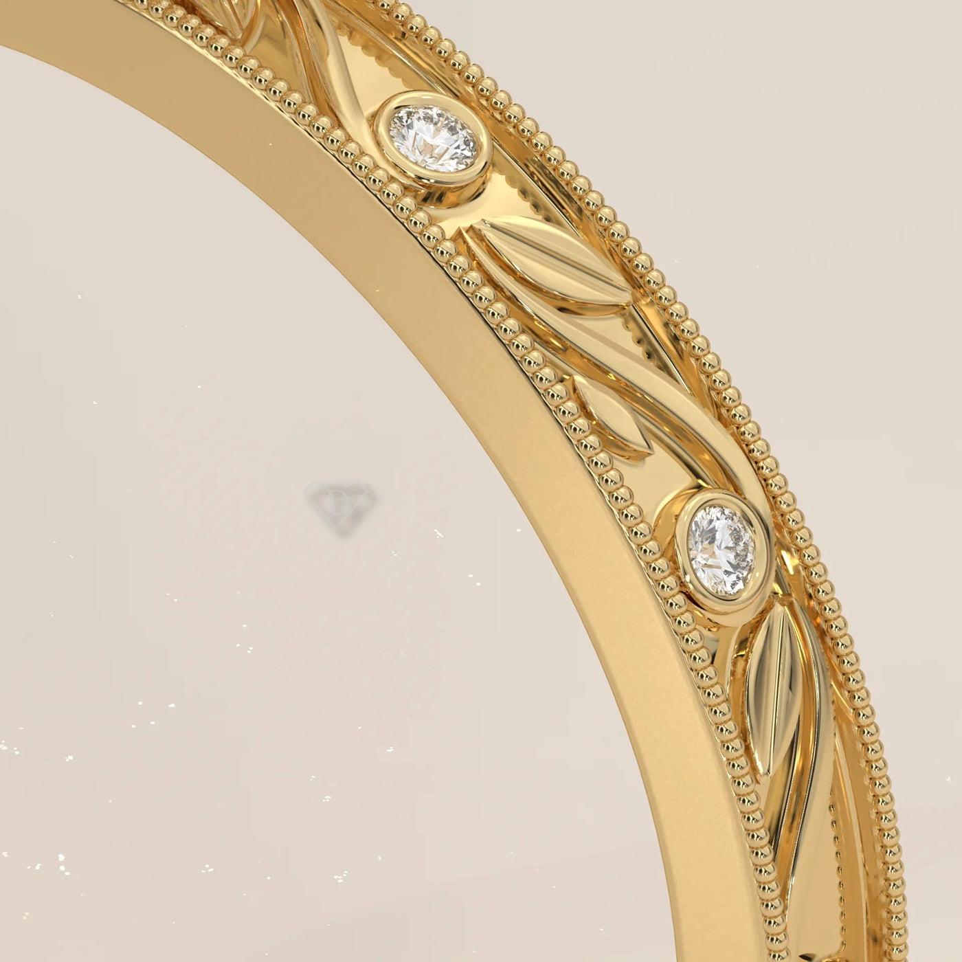 Front View: Oval Diamond Ring with Solitaire Setting in Yellow Gold – Lab Grown – Driona Jewels