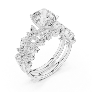 Pear Diamond Floral Halo Engagement Ring Rose Gold 18K | Lab Grown | Driona Jewels