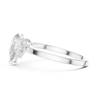 Pear Diamond Three Stone Engagement Ring Rose Gold 18K | Lab Grown | Driona Jewels