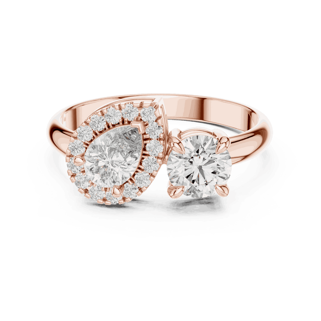 Driona Jewels Toi Et Moi Diamond Ring | Pear & Round Engagement Ring