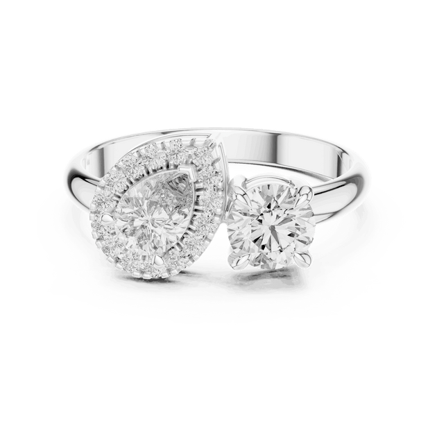 Driona Jewels Toi Et Moi Diamond Ring | Pear & Round Engagement Ring