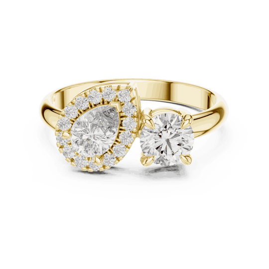 Driona Jewels Toi Et Moi Diamond Ring | Pear & Round Engagement Ring
