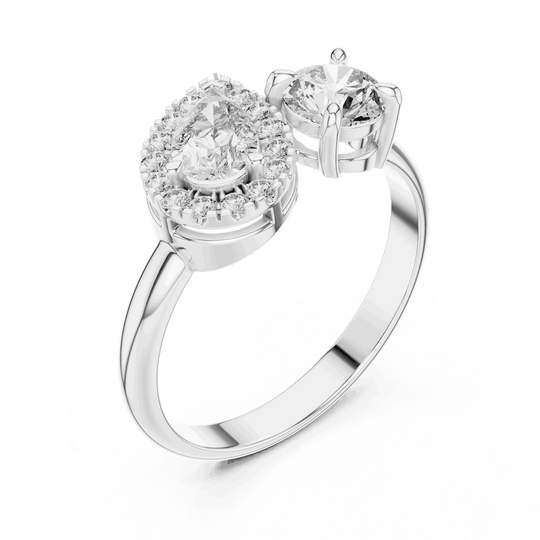 Driona Jewels Toi Et Moi Diamond Ring | Pear & Round Engagement Ring