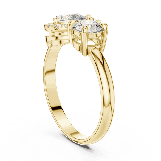 Driona Jewels Toi Et Moi Diamond Ring | Pear & Round Engagement Ring