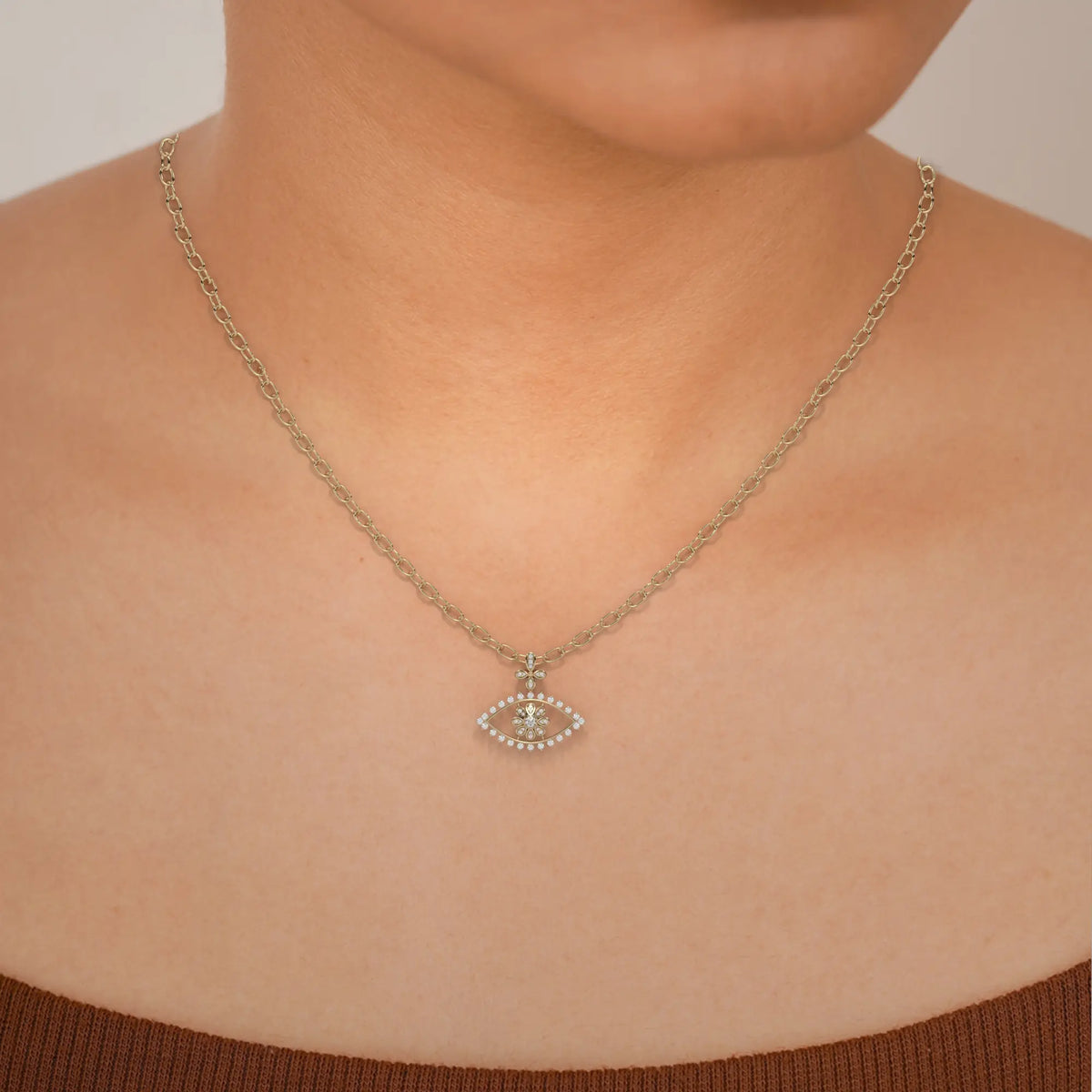 pendant diamond diamond gold 18k front