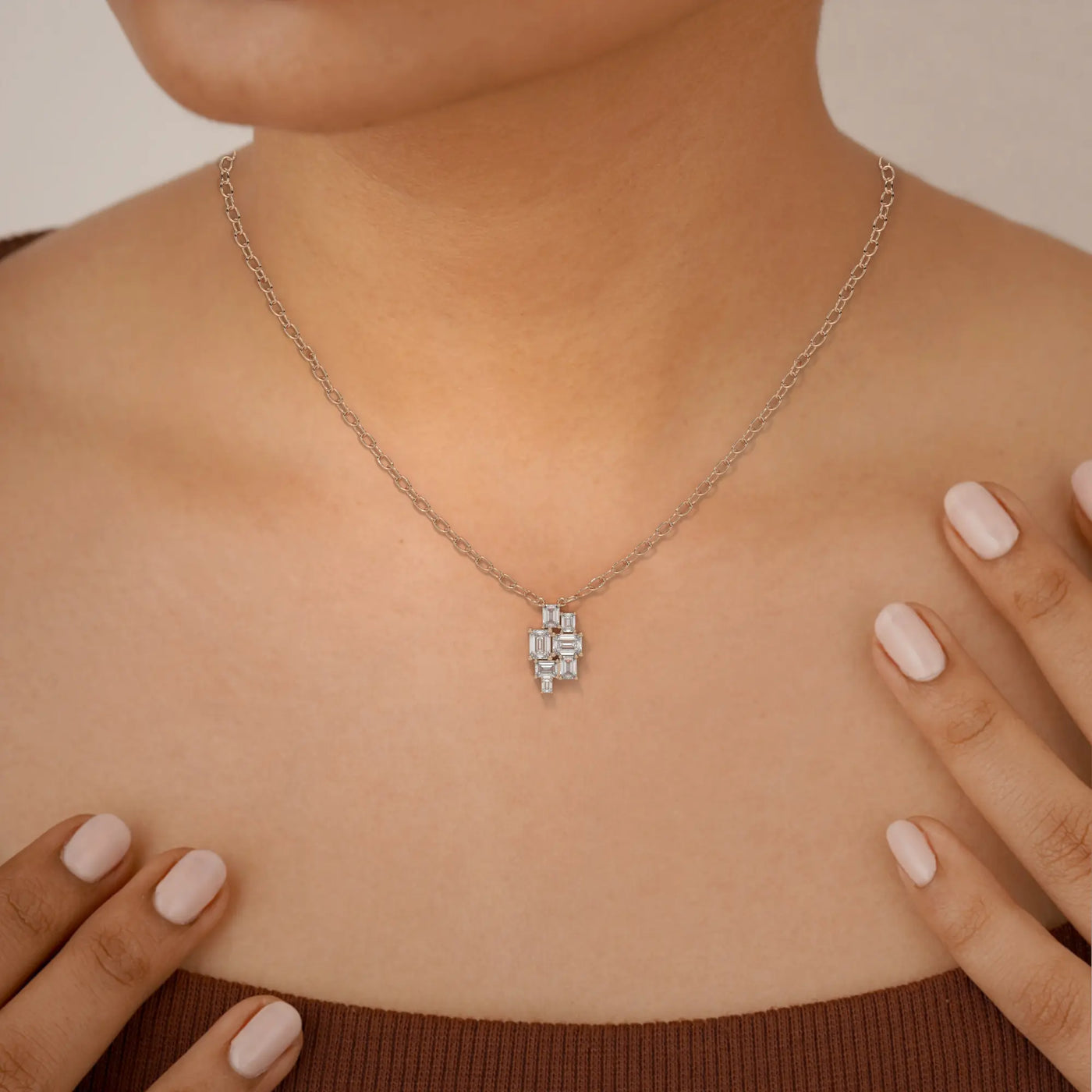 pendant diamond gold 18k front