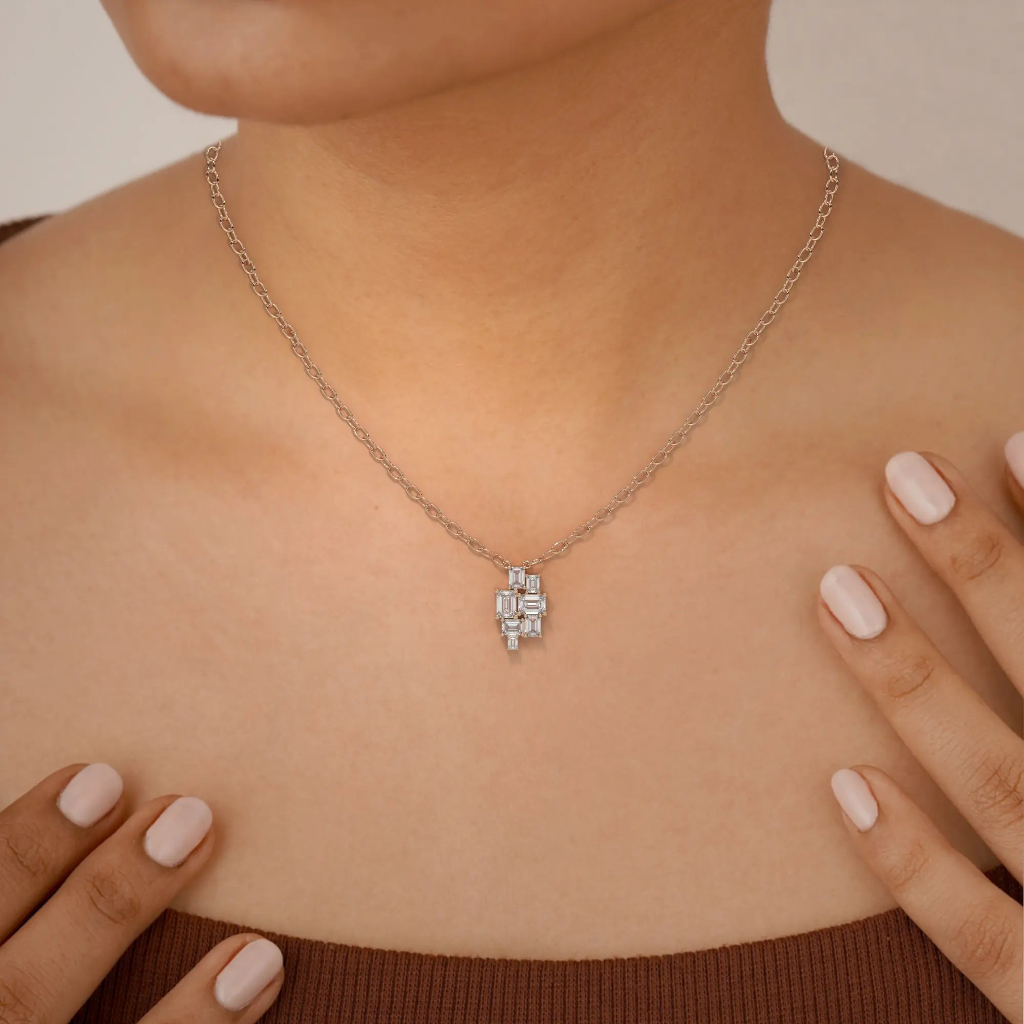 pendant diamond gold 18k front