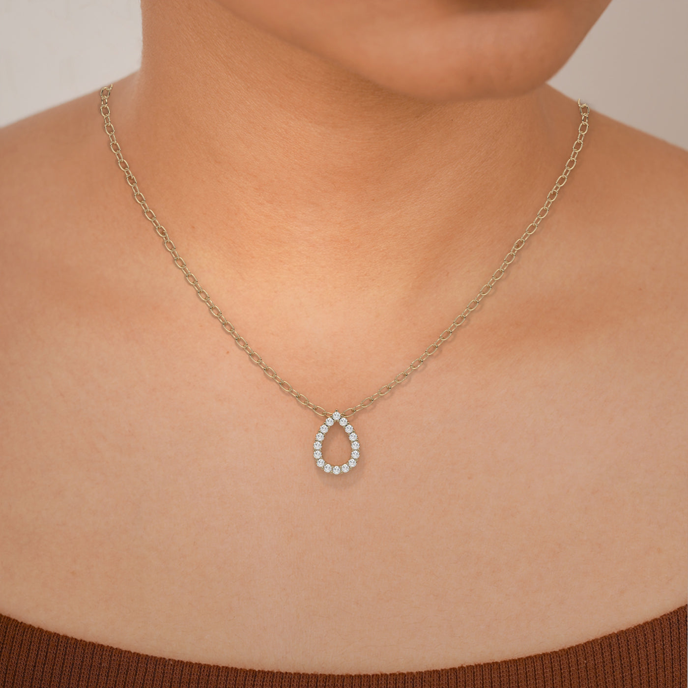 pendant diamond gold base front