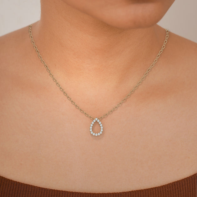 pendant diamond gold base front